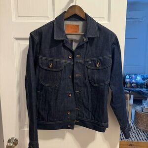 Taylor Stitch Long Haul rinsed organic Selvedge denim jacket